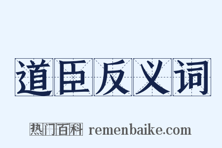 道臣反义词是什么意思的图片